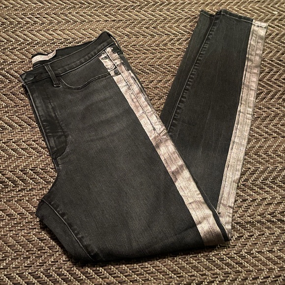 Athleta ultra skinny metallic Jean size 6 - Picture 3 of 5